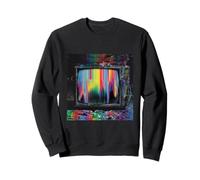 Retro Glitch Art TV Screen Static Abstract Sweatshirt