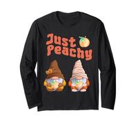 Retro Gnomes Just Peachy Summer Fruit Georgia Peaches Long Sleeve T-Shirt