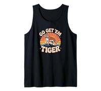 Retro Go Get'Em Tiger Motivational Cat Tank Top