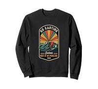 Retro Go Kart Solves Most Of My Problems Funny Go Kart Racer Sweatshirt