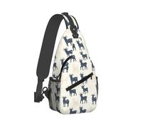 Retro Goat Print Sling Bag for Men Women, Crossbody Bags Chest Bag Daypack Sling Backpack for Travel Hiking