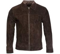 Retro Goat Suede Leather Biker Jacket Infinity Leather Brown XXXL