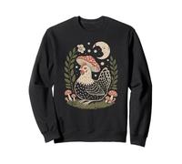 Retro Goblincore Chicken Enjoying The Magical Night Sky Sweatshirt