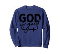 Retro God Is Good Christian - Religious Gospel Faith Cross Sweatshirt