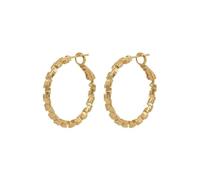 Retro Gold Color Interweave Twist Metal Circle Geometric Lumpy Hoop Earrings for Women Accessories Party Jewelry