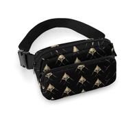 Retro Gold Texture B Print Fanny Packs Crossbody Bags for Women, Fashion Waist Belt Bag Fanny Pack