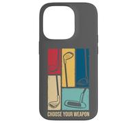 Retro Golf Clubs Choose Your Weapon Golfing Fan Case for iPhone 14 Pro