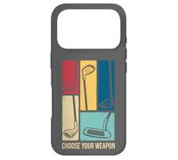 Retro Golf Clubs Choose Your Weapon Golfing Fan Case for iPhone 17 Pro