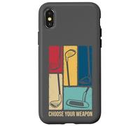Retro Golf Clubs Choose Your Weapon Golfing Fan Case for iPhone X/XS