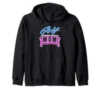 Retro Golf Mom Humor Cool Style For Women Zip Hoodie