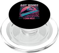 Retro Got Wood I Can Help Funny Woodworking Carpenter PopSockets PopGrip for MagSafe