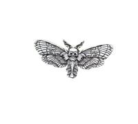 Retro Goth Death Skull Moth Brooch for Men and Women Fashion Butterfly Insect Personalized Hip Hop Rock Jewelry
