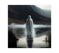 Retro Gothic Ghost in The Lake 2 Canvas Poster Wall Art Decor Print Picture Paintings for Living Room Bedroom Decoration 20x20inch(50x50cm)