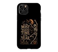 Retro Gothic Skeleton Dancing Halloween Moon Art Case for iPhone 11 Pro
