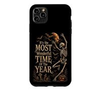 Retro Gothic Skeleton Dancing Halloween Moon Art Case for iPhone 11 Pro Max
