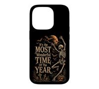 Retro Gothic Skeleton Dancing Halloween Moon Art Case for iPhone 14 Pro