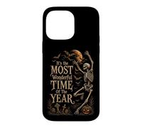 Retro Gothic Skeleton Dancing Halloween Moon Art Case for iPhone 14 Pro Max