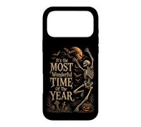 Retro Gothic Skeleton Dancing Halloween Moon Art Case for iPhone 17 Pro Max