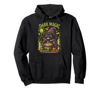 Retro Gothic Skeleton Dancing Halloween Moon Art Pullover Hoodie