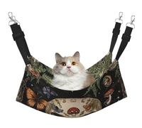 Retro Gothic Skeletons And Butterflies Printed Pet Hammock - Sleeping Hammock For Cats, Rabbits, Ferrets, Puppies, Small Animals