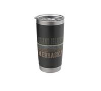 Retro Grand Island Nebraska Stainless Steel Insulated Tumbler