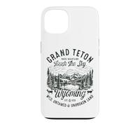 Retro Grand Teton Wyoming Mountain Wildlife Nature Art Case for iPhone 13
