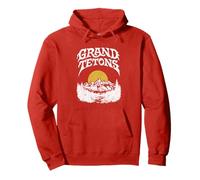 Retro Grand Tetons National Park Vintage Style 80s Pullover Hoodie