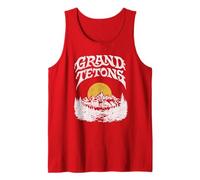 Retro Grand Tetons National Park Vintage Style 80s Tank Top