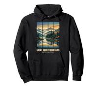 Retro Great Smoky Mountains National Park Reflection Pullover Hoodie
