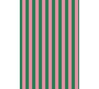 Retro Green Pink Stripe Dot Grid Notebook | Funky Aesthetic Journal for Women 6x9 | 120 Dotted Pages Soft Matte Cover | Groovy Bullet Journal | Bold Stationery Gift