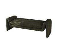 Retro Green Upholstered Bench - Stylish Sofa Bed for Bedroom & Shoes Storage Large Ottomans for Entryway & Dressing Room Chic Furniture Accent