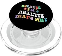 Retro Groovy Because Im Arlette Thats Why Funny Custom Name PopSockets PopGrip for MagSafe
