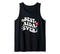Retro Groovy Best AIDA Ever First Name Mother's Day Girl Tank Top
