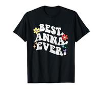 Retro Groovy Best Anna Ever First Name Mother's Day Girl T-Shirt