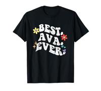 Retro Groovy Best AVA Ever First Name Mother's Day Girl T-Shirt