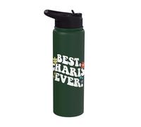 Retro Groovy Best Charis Ever First Name Mother's Day Girl Stainless Steel Insulated Water Bottle