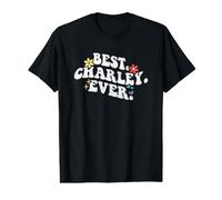 Retro Groovy Best Charley Ever First Name Mother's Day Girl Value Graphic T-Shirt