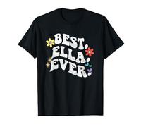 Retro Groovy Best Ella Ever First Name Mother's Day Girl Value Graphic T-Shirt