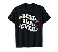 Retro Groovy Best IDA Ever First Name Mother's Day Girl T-Shirt