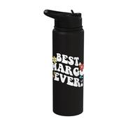 Retro Groovy Best Margo Ever First Name Mother's Day Girl Stainless Steel Insulated Water Bottle