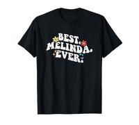Retro Groovy Best Melinda Ever First Name Mother's Day Girl T-Shirt