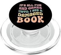 Retro Groovy Bibliophile Book Lover Library Assistant PopSockets PopGrip for MagSafe