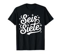 Retro Groovy Bilingual Spanish Teacher 67 SEIS Siete 67 T-Shirt