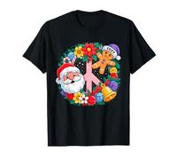 Retro Groovy Christmas Santa Claus Gingerbeard Xmas Vibes T-Shirt
