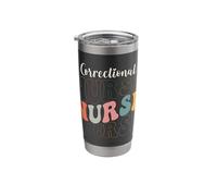 Retro Groovy Correctional Nurse Forensic Nursing for Nurses Stainless Steel Insulated Tumbler