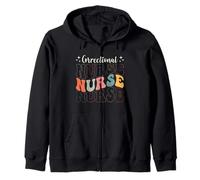 Retro Groovy Correctional Nurse Forensic Nursing For Nurses Zip Hoodie