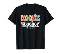 Retro Groovy Economics Teacher Finance Money Market School T-Shirt