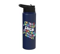 Retro Groovy Eden Personal First Name Funny Mothers Day Stainless Steel Insulated Water Bottle