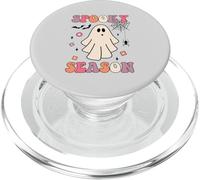 Retro Groovy Halloween Cute Ghost Spooky Season PopSockets PopGrip for MagSafe