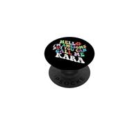 Retro Groovy Hello I'm Awesome But You Can Call Me Kara PopSockets Adhesive PopGrip